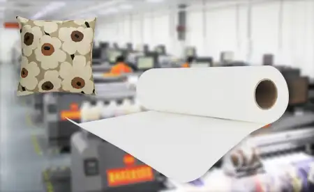 Sublimation Paper Roll and Printed Cushion in Factory