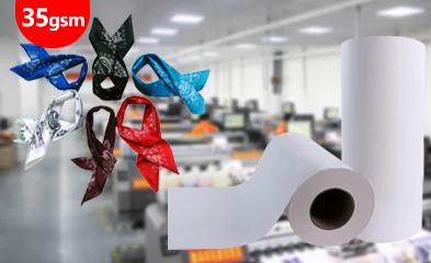 กระดาษโอนรูดระเหิด 35gsm สำหรับการพิมพ์ดิจิตอลผ้าพันคอ Hijab