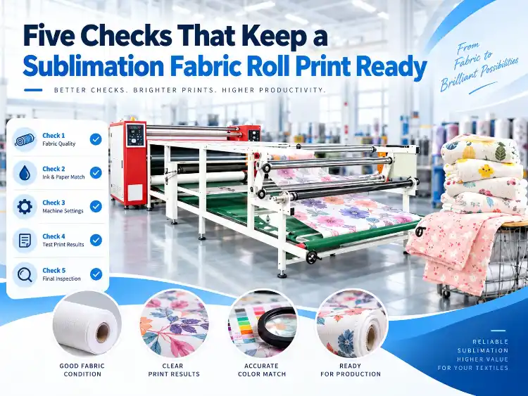 Cinq vérifications pour garder un rouleau de tissu de sublimation prêt à imprimer