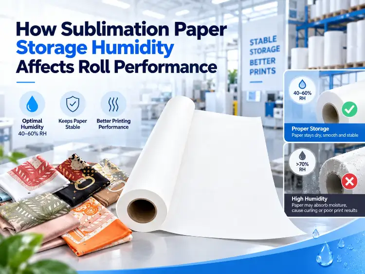 Influence de l'humidité de stockage sur les performances des rouleaux de papier de sublimation