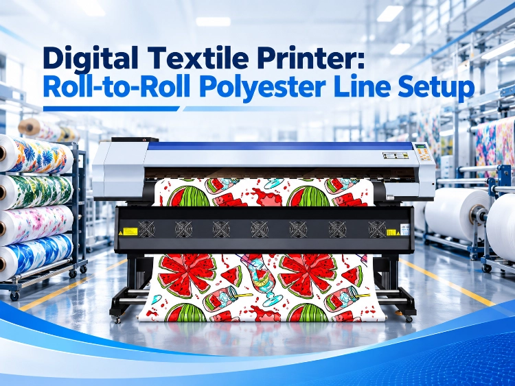 Digital Textile Printer Roll to Roll Polyester Line Setup