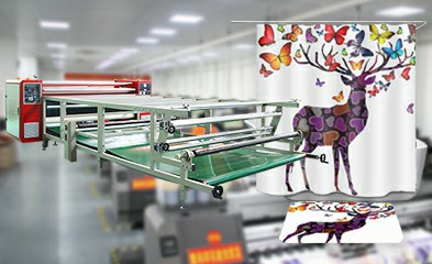 High Speed 1000mm Roll Poly Textile Heat Transfer Machine For Poly Fabric Digital Printing