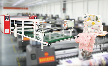 High Speed 1000mm Roll Poly Textile Heat Transfer Machine For Poly Fabric Digital Printing