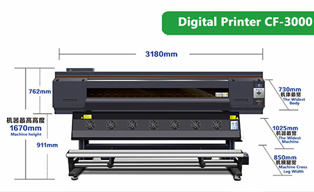 High speed textile heat transfer sublimation printer CF-3000