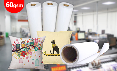 60gsm Fast Dry Sublimation Paper Roll for polyester fabric