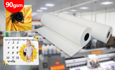 90gsm Fast Dry Sublimation Paper Roll for polyester fabric